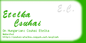 etelka csuhai business card